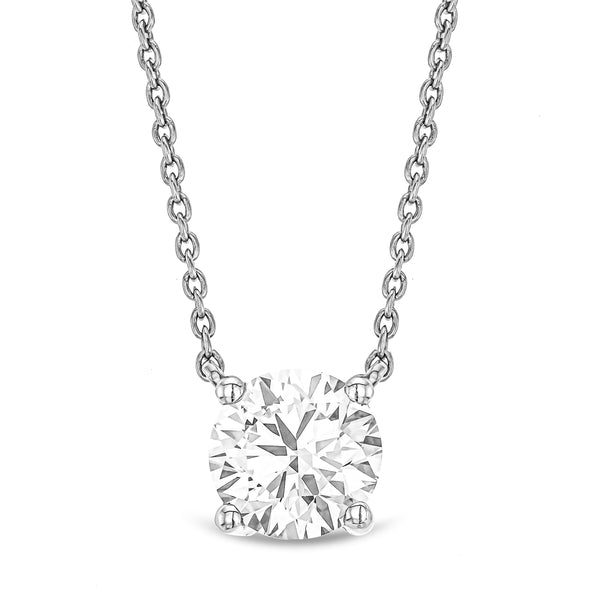 Wanderlust Floating Lab Diamond Solitaire Necklace 1.00ct H/SI in 9K White Gold